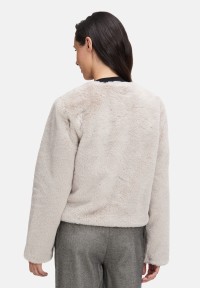 Cartoon Kunstfell-Jacke mit Eingrifftaschen