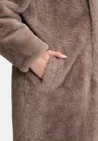 Cartoon Kunstfell-Jacke mit Reverskragen