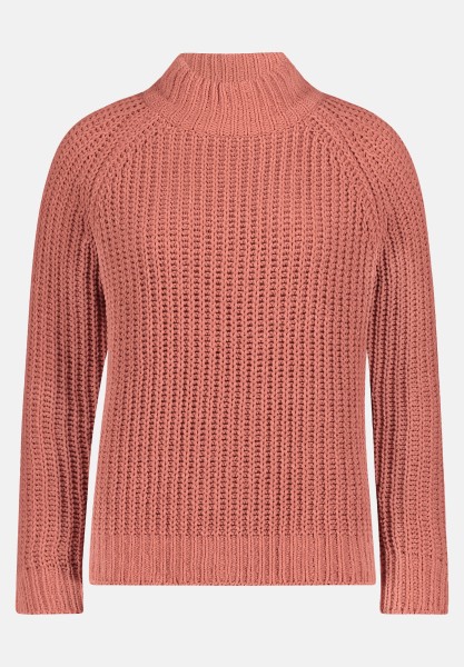 Cartoon Strickpullover mit Stehkragen