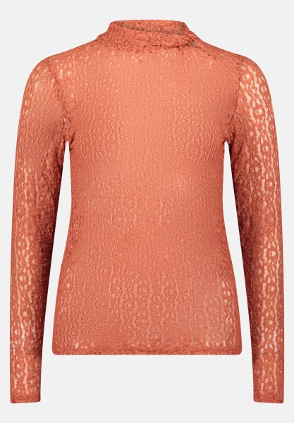 Cartoon Langarm-Shirt mit Kragen