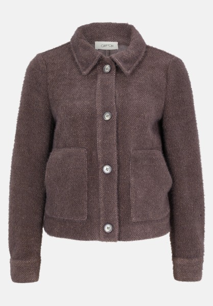 Cartoon Casual-Jacke mit aufgesetzten Taschen