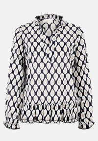 Cartoon Casual-Bluse mit Raffung