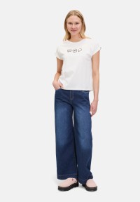 Cartoon Baumwollshirt mit Ärmelaufschlag