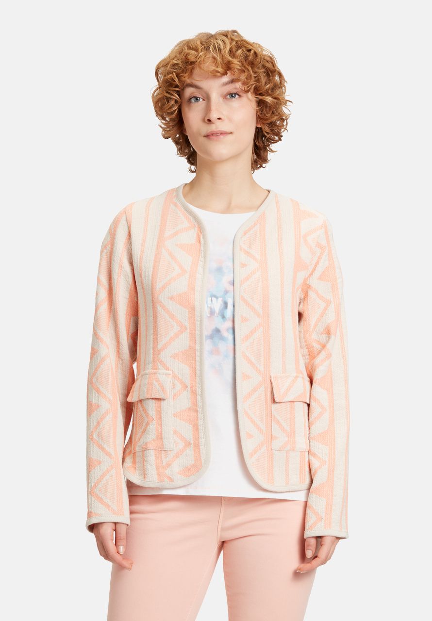 Cartoon Blazer-Jacke mit Muster