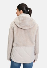 Amber & June Plüschjacke mit Kapuze