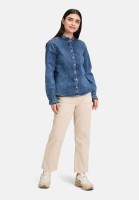 Cartoon Jeansbluse mit Rüschen