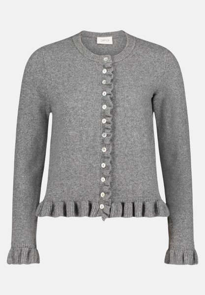 Cartoon Cardigan mit Rüschen