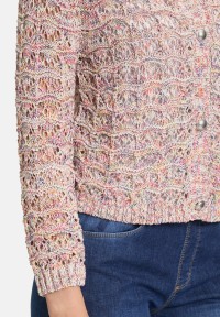 Cartoon Strick-Cardigan mit Rundhalsausschnitt