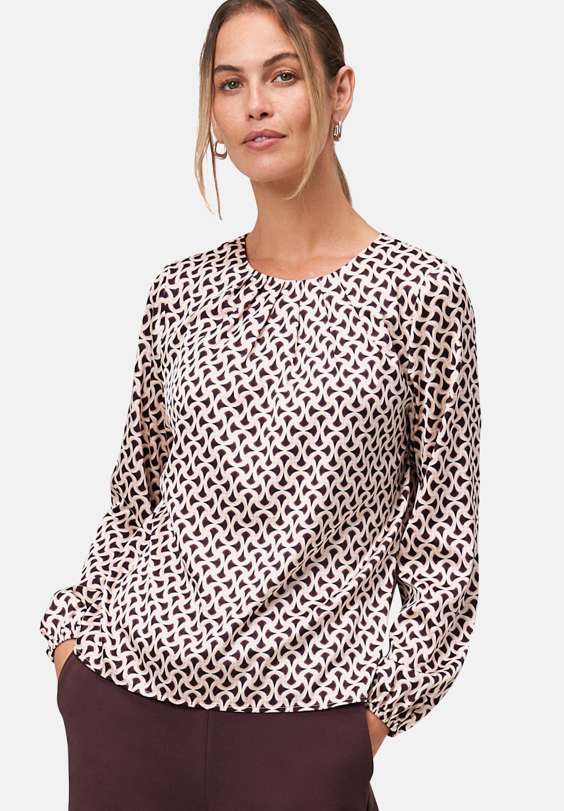 zero Satinbluse mit Druck | Betty Barclay