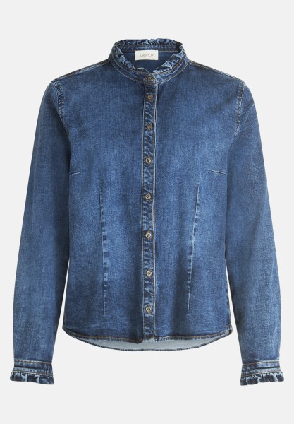 Cartoon Jeansbluse mit Rüschen
