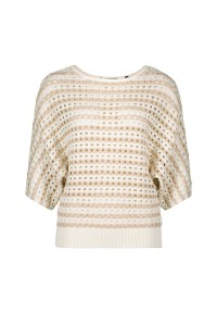 zero Streifen-Pullover mit  Lochmuster | Betty Barclay