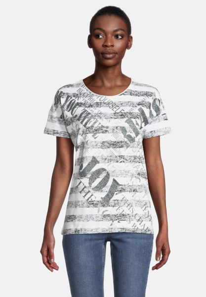 Cartoon Printshirt mit Schmucksteinen