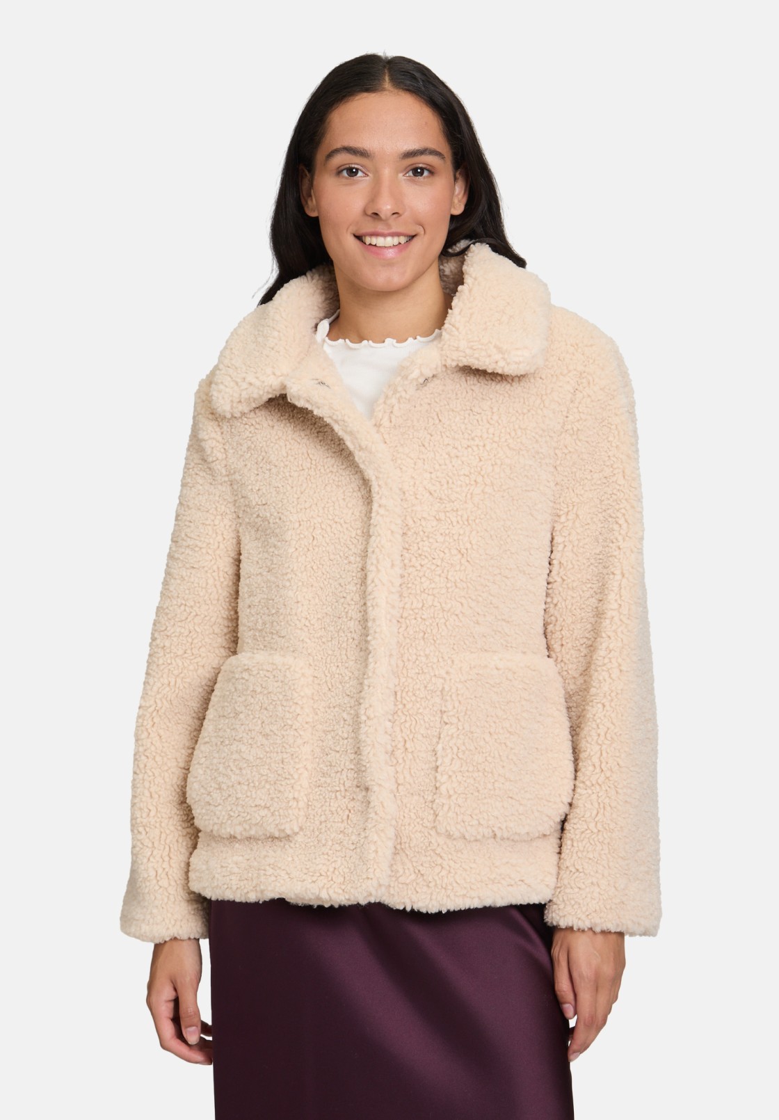 Cartoon Plüschjacke mit Kragen