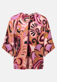 Cartoon Casual-Bluse mit Muster
