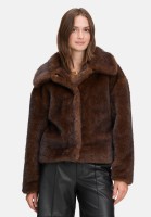 Cartoon Kunstfell-Jacke mit Eingrifftaschen