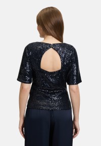 Vera Mont Pailletten-Bluse mit Flügelärmeln
