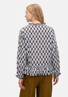 Cartoon Casual-Bluse mit Raffung