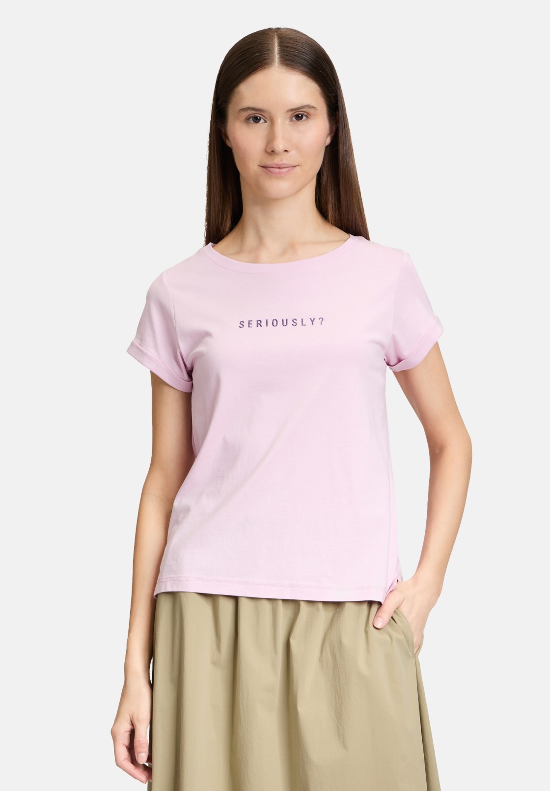 Cartoon Printshirt mit Rundhalsausschnitt