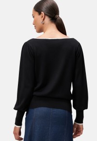 zero Feinstrickpullover mit Kontrastpaspel | Betty Barclay